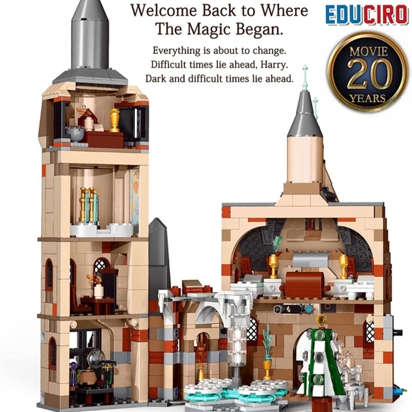 Under the Baubles Educiro Harry Potter Clock Tower and Great Hall Castle (871 P) - Picture 2 of 5
